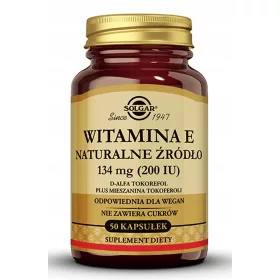   Solgar Vitamina E 200 IU - Supliment Antioxidant Natural, 50 Capsule