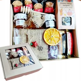    Set cadou de Crăciun Cadou Ceai Dulceata Miere Cadou de sărbători