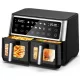  Friteuza cu aer cald, 2 camere cu fereastra AFD-5001A-W