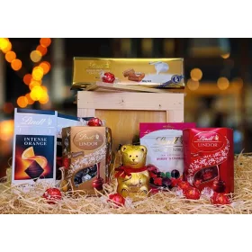   Cutie cadou cu cutie de dulciuri Lindt copii CRACIUN pentru Mos Craciun cadou CROWBOW