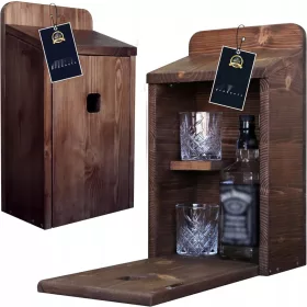    Casuta pentru pasari premium + 2 pahare de whisky, cadou pentru barbati