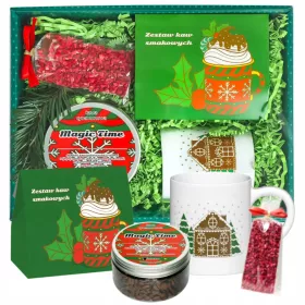    CADOU DE MOȘ CĂRĂCIUN CALĂ PREMIUM CAFEA AROMATĂ CU ZMEURE
