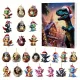  Set de 24 decoratiuni acrilice de dinozauri de Craciun