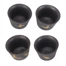  4 buc. ceai ceramica, lucrata manual