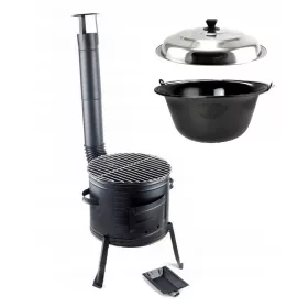  FIELD KITCHEN fi 36 + CERCATOR negru 14 L + capac + gratar