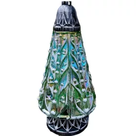   Lumânare Comemorativă în Formă de Brad din Sticlă Iridescentă, 42 cm