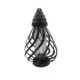 Lumânare Memorială Mare şi Elegantă pentru Mormânt, Negru, 36 cm
