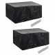 Huse pentru Mobilier de Grădină Rattan, 240x140x90 cm, Negru (Set de 2)
