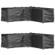 Husă Protecție Mobilier de Grădină PE 285x285x90 cm Negru Rezistentă UV/Apă 2 buc