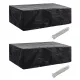 Husă protectoare pentru mobilier de grădină rattan, negru, 300x140x90 cm