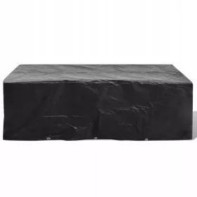   Husă de Protecție pentru Mobilier de Grădină Ratan, Rezistentă la Apă și UV, Negru, 300x140x90 cm