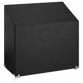   Husă pentru Bancă de Grădină PE 130x70x70/88 cm, Rezistentă la Apă și UV, Negru