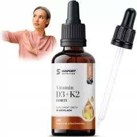  Supliment Vitamina D3+K2 MK7 în Picături 30ml - Fortifică Oasele și Îmbunătățește Imunitatea