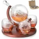 Set de Whisky cu Carafă în Formă de Glob și 4 Pahare - Cadou Exclusivist