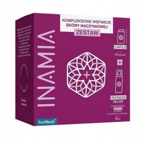    INAMIA Set pentru ameliorarea roșeței Ser calmant, 30 ml + Capilis, 60 capsule
