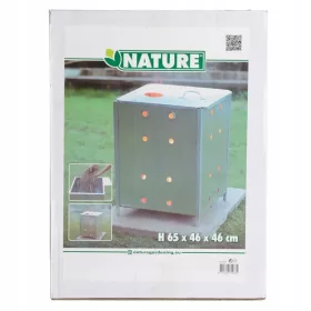  Incinerator Nature Garden, otel zincat, 46x46x65 cm, patrat