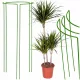  suport inel pentru plante cu flori, otel, verde, 90x37, 3 buc.
