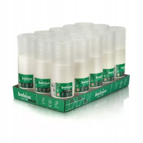   Set 15 lumânări cilindrice Bolsius, 195mm, parafină de calitate, ardere 148h