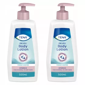   Lapte de corp TENA ProSkin pentru pielea normală și uscată, 2x500 ml cu pompă