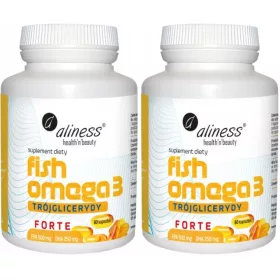   Aliness Fish Omega-3 Forte Trójglicerydy - Supliment Alimentar 2 x 60 Capsule