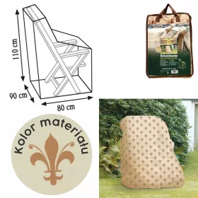   Husă de Protecție pentru Scaun de Grădină cu Model de Lalele - Bej/Maro