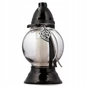   Lampă Modernă cu Bază de Plastic și Corp de Sticlă Grafit, Decorativă