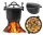  10L FONTĂ ceainic pe picioare Meyerhoff BUCAȚI PRĂJITE BUȚĂȚI PRĂJITE