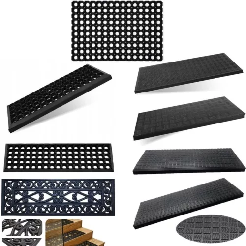 Covoraș de cauciuc negru perforat Mr. Carpet 100 × 150 cm, 22 mm