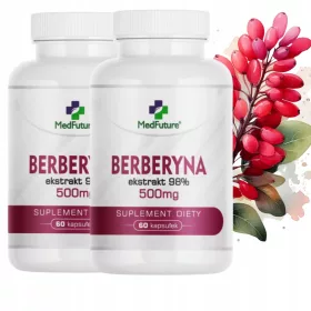   Supliment cu Berberină 98% - Set 2 x 60 Capsule pentru Sănătate Metabolică