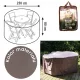 Husă de Protecție pentru Masa Rotundă de Grădină, Culoare Taupe, 250 cm