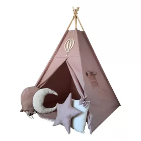  Cort Copii Tipi cu 4 Perne Star Balon Moon Pink Stil Boho