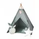  Cort tip tipi pentru copii cu 4 perne pandantiv Monstera stil boho verde