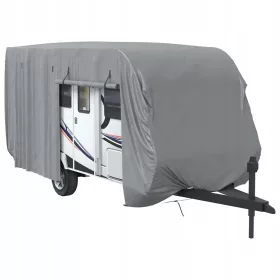   Husă pentru Rulotă Camping, Gri, 670x250x220 cm - Protecție UV și Împotriva Intemperiilor