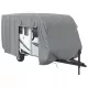 Husă pentru Rulotă Camping, Gri, 670x250x220 cm - Protecție UV și Împotriva Intemperiilor