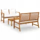 Set Mobilier de Grădină din Lemn de Acacia, 3 Piese