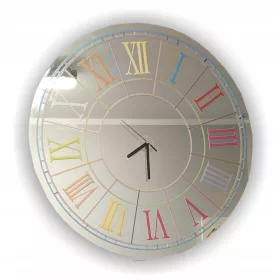   Oglindă Decorativă cu Ceas Integrat, Design Unic și Silențios, fi 50 cm