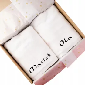   Set de Prosoape Personalizate pentru Cupluri - Cadoul Perfect Personalizat