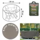 Husă de protecție pentru masă rotundă de grădină, culoare gri, diametru 120 cm