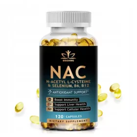   Supliment NAC cu Vitamine B6, B12 și Selen - Oferă Antioxidanți și Detoxifiere