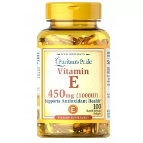   Supliment Alimentar cu Vitamina E - 1000 IU, 100 Capsule Gelatinoase