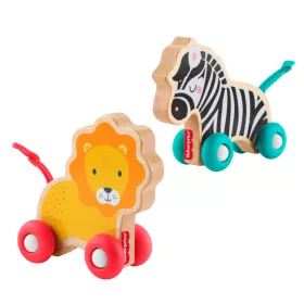    Fisher-Price Animale din lemn pentru împins, set de 2 bucăți