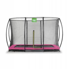    Trambulina deasupra solului silueta 214x305cm cu plasa roz Exit