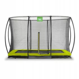    Trambulina supraterana silueta 244x366cm cu plasa verde Exit
