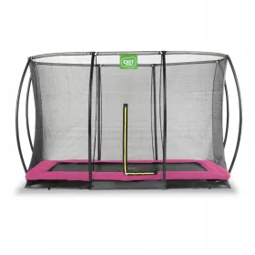    Trambulina deasupra solului silueta 244x366cm cu plasa roz Exit