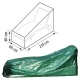 Husă de Protecție pentru Șezlong de Grădină, Culoare Verde, Material Polietilenă