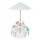  Set lounge de grădină pentru copii cu umbrelă de soare