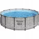  Piscina cu cadru de otel cu scara, capac, pompa si filtru 549cm x 122cm