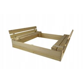  Cutie de nisip pliabilă naturală 160x160 pin