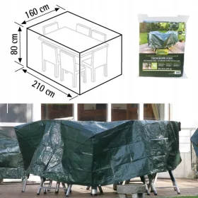   Husă Verde pentru Masă cu Scaune, Protecție UV și Impermeabilă