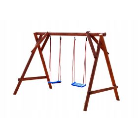    LOC DE JOCĂ DIN LEMN PENTRU GRADINA 2xSWING IMPREGNAT SUPER-LOC